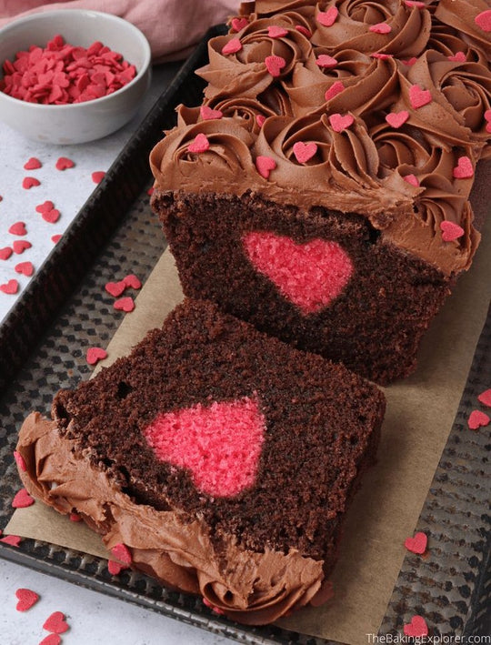 Hazelnut And Chocolate Hidden Heart Cake!