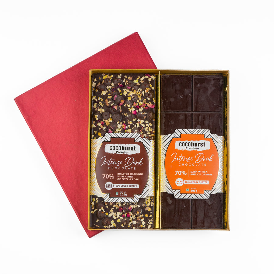 Delicious Gourmet chocolates, made with Cocoa butter, 200gm (Pack of 2)