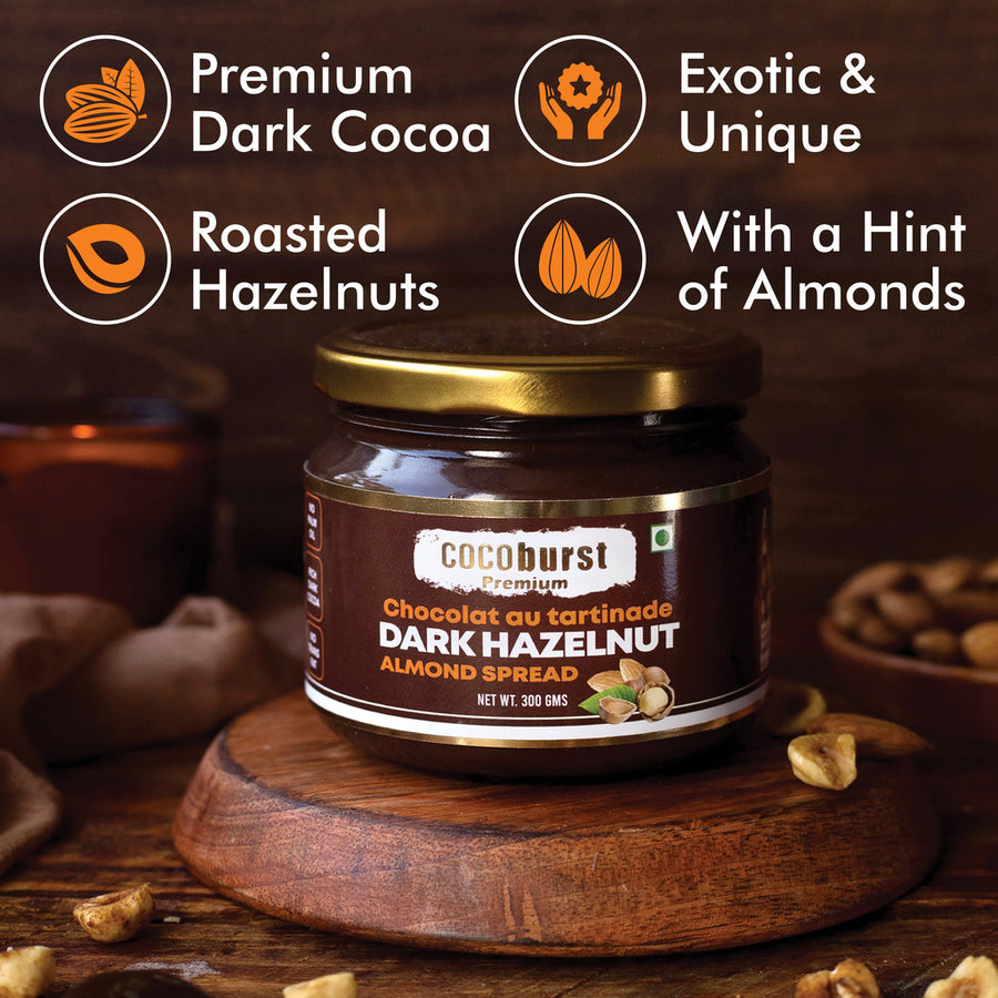 Dark Chocolate Hazelnut Almond Spread - 300gms
